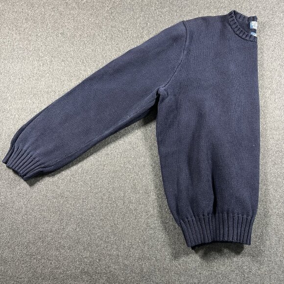 VTG Polo By Ralph Lauren Sweater Mens XL Navy Red Pony Crew Neck 100% Cotton - Picture 16 of 16